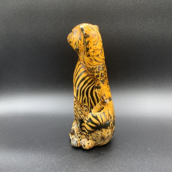 LaVie 8 1/2” Leopard African Safari Lion Giraffe Zebra Animal Print Figurine - Picture 4 of 9